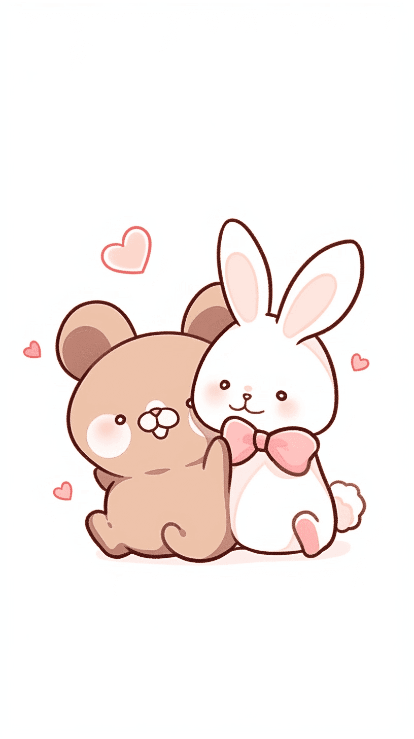 Cute Bunny Neon original repeating artwork