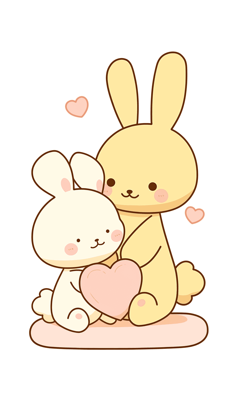 Cute Bunny Zip original repeating artwork