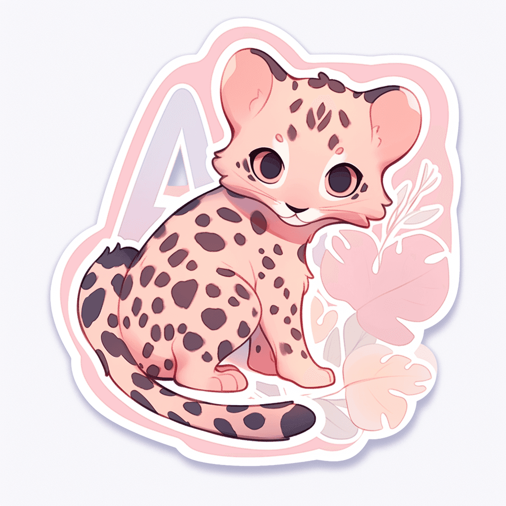 Leopard Grow original repeating artwork