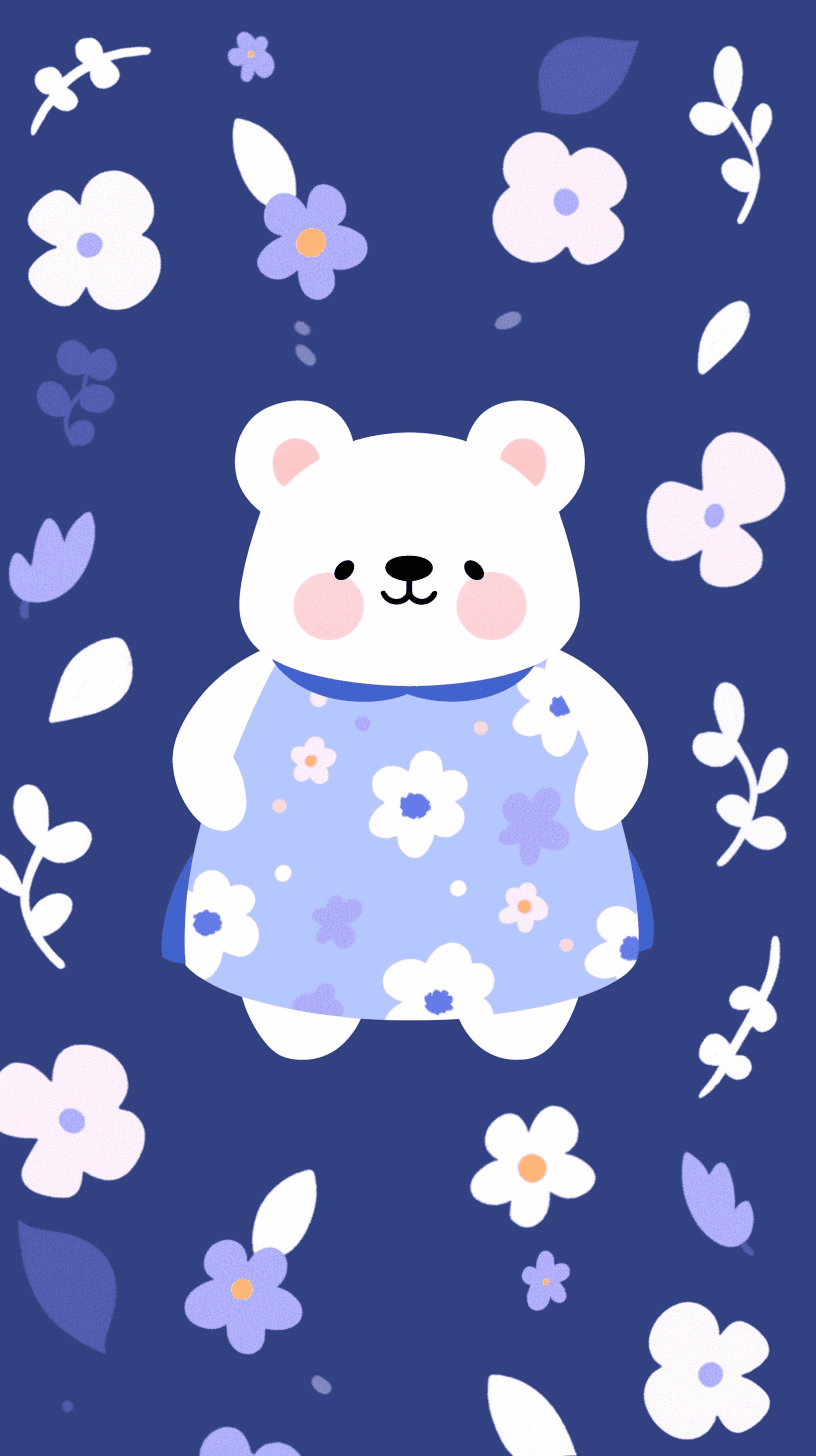 Cute Bear Rise original repeating artwork