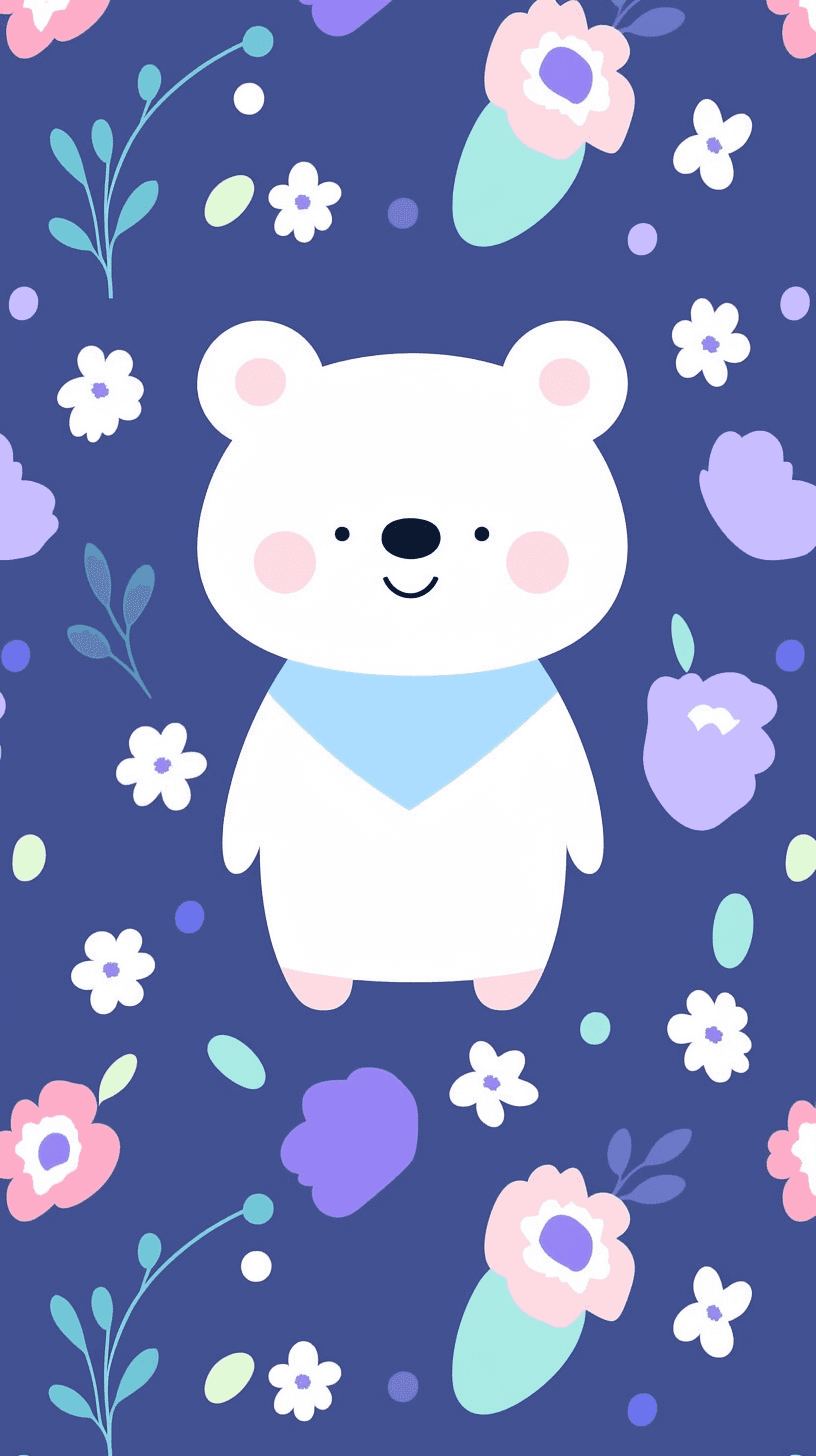 Cute Bear Dawn original repeating artwork