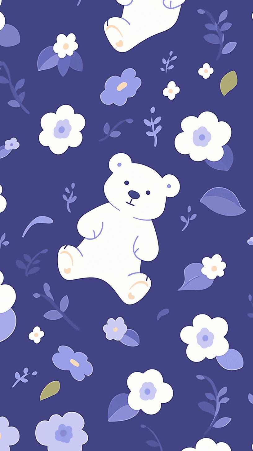Cute Bear Wander original repeating artwork