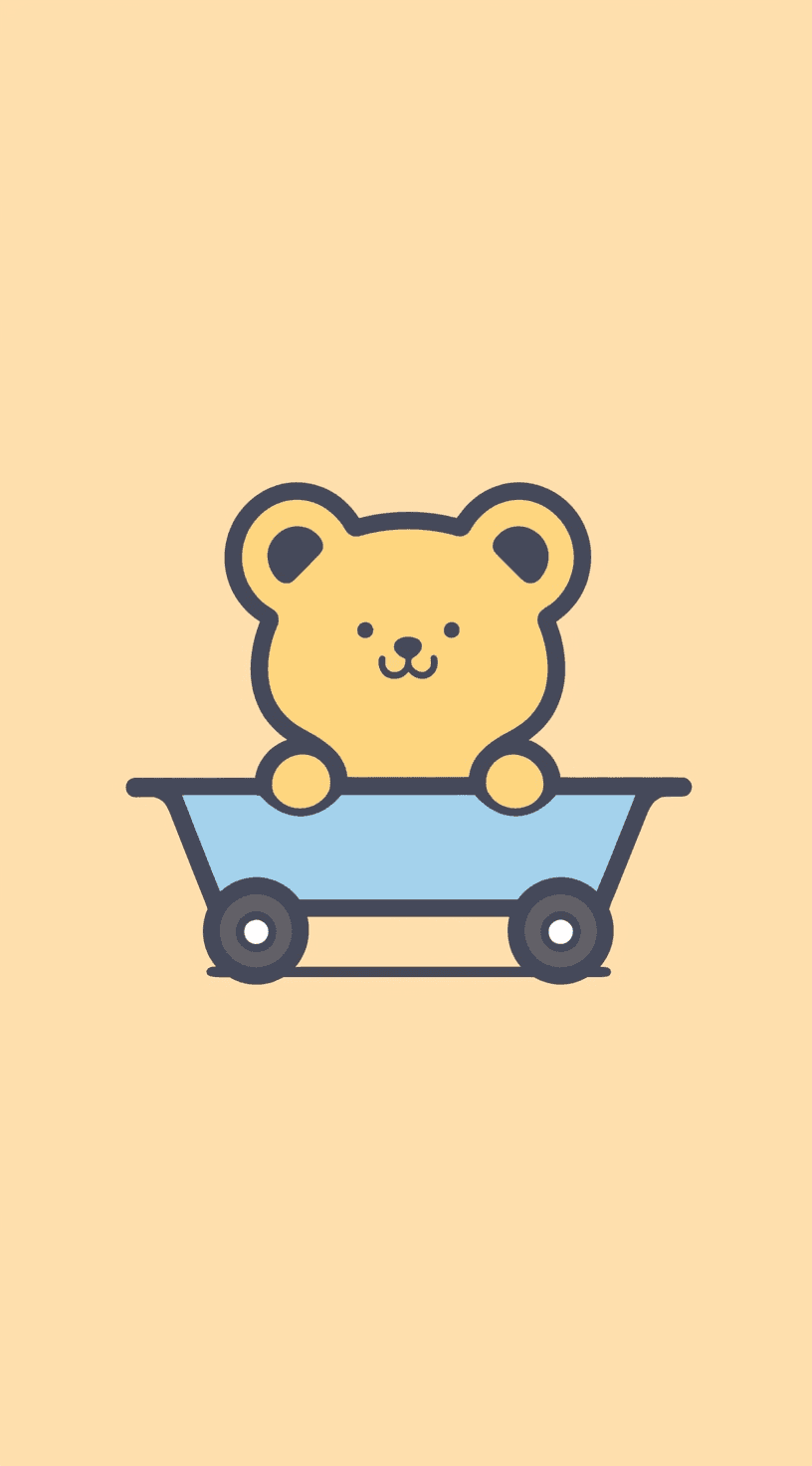 Cute Bear Trail original repeating artwork