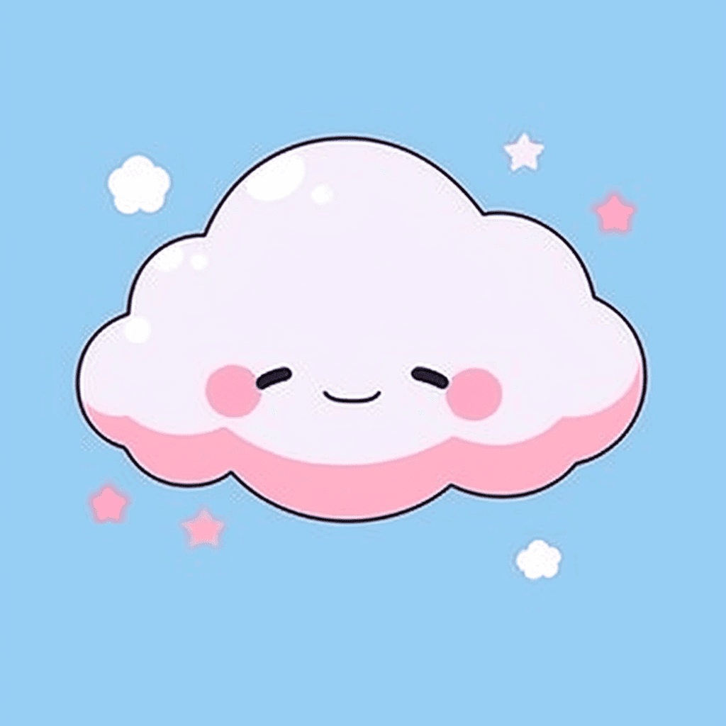 Cartoon Cloud 005 original repeating artwork