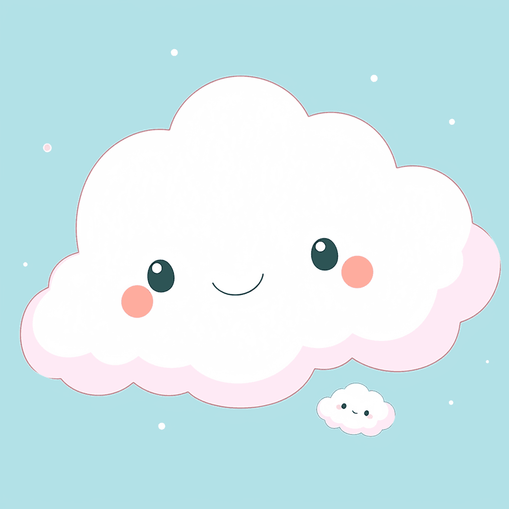 Cartoon Cloud Burst original repeating artwork