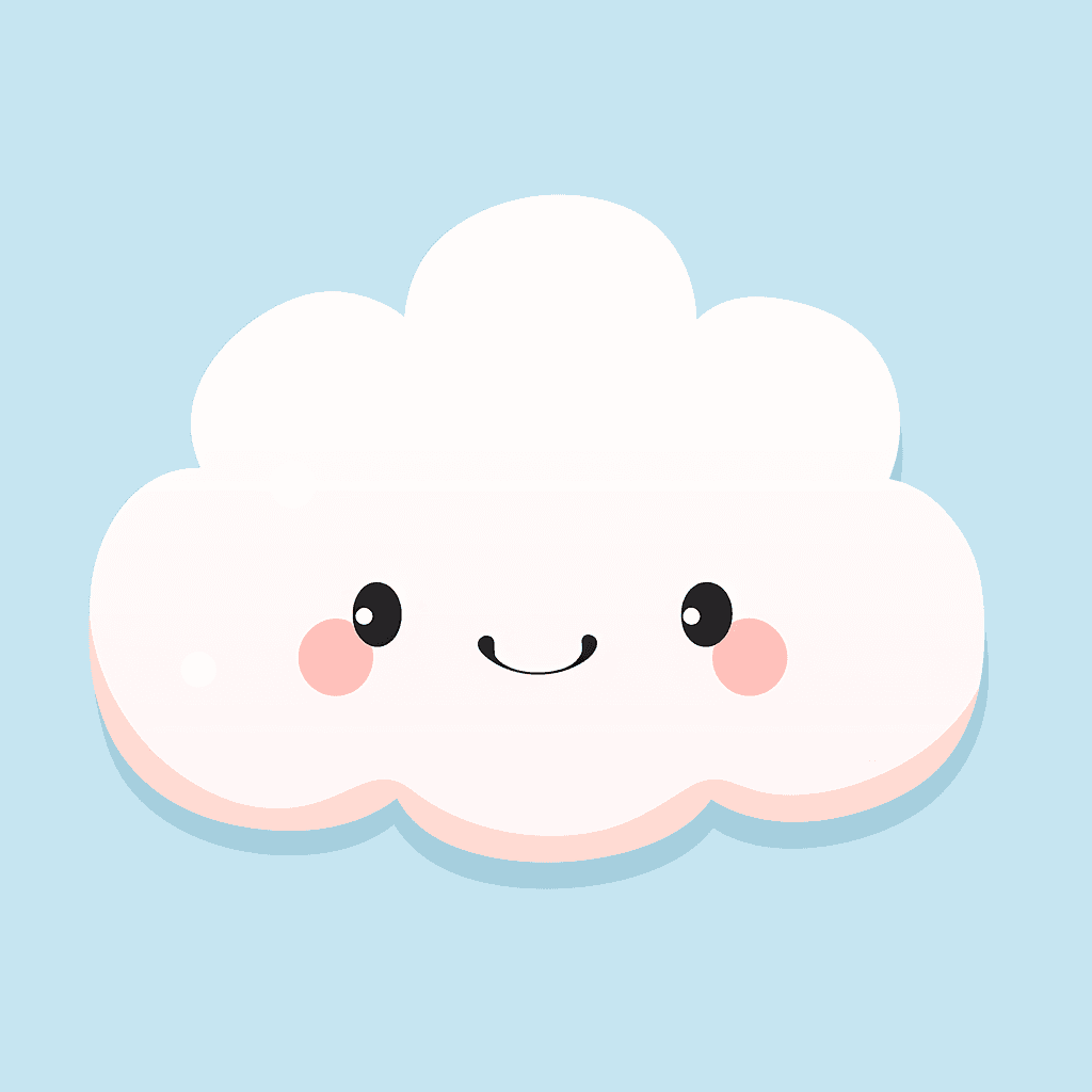 Cartoon Cloud Mono original repeating artwork