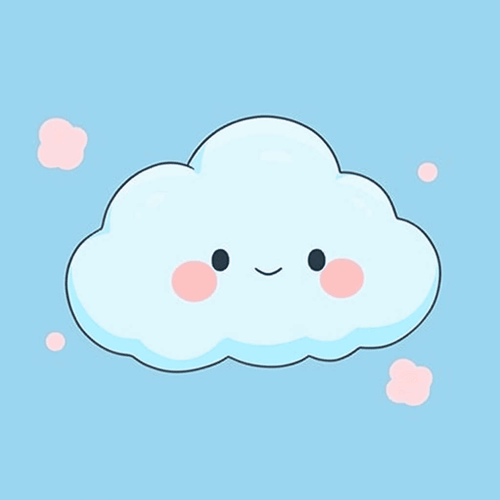 Cartoon Cloud Dash original repeating artwork