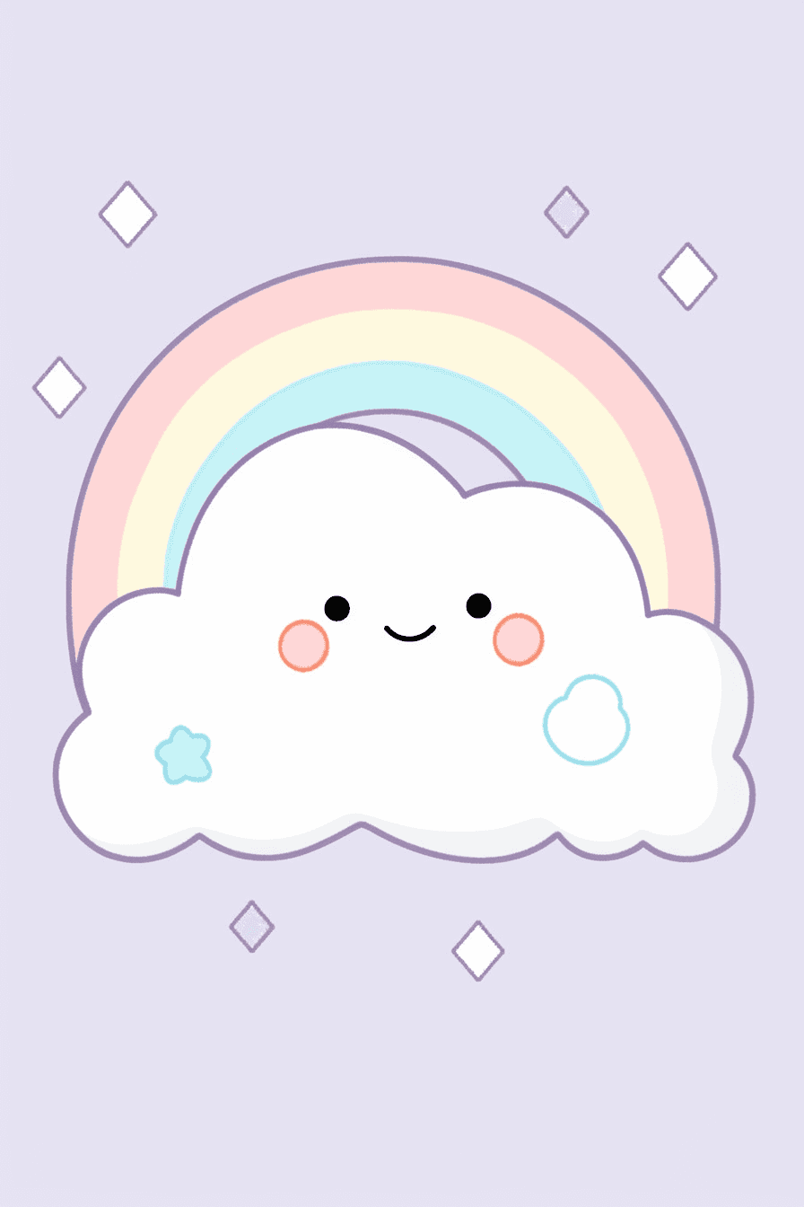 Cartoon Cloud Echo original repeating artwork