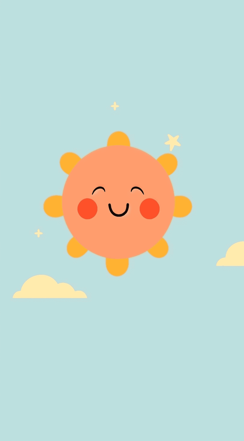 Cartoon Sun Pals original repeating artwork