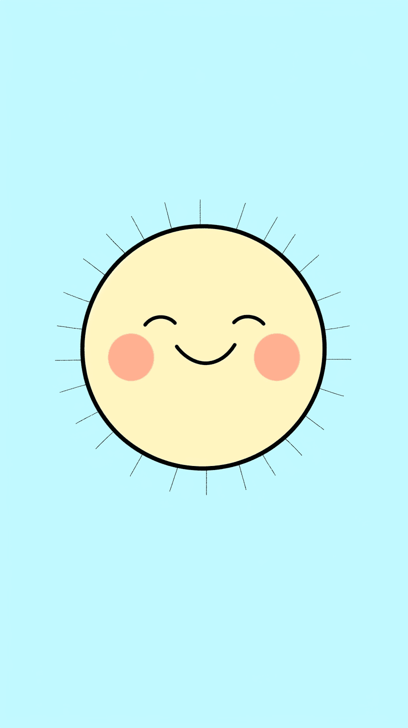 Cartoon Sun 001 original repeating artwork