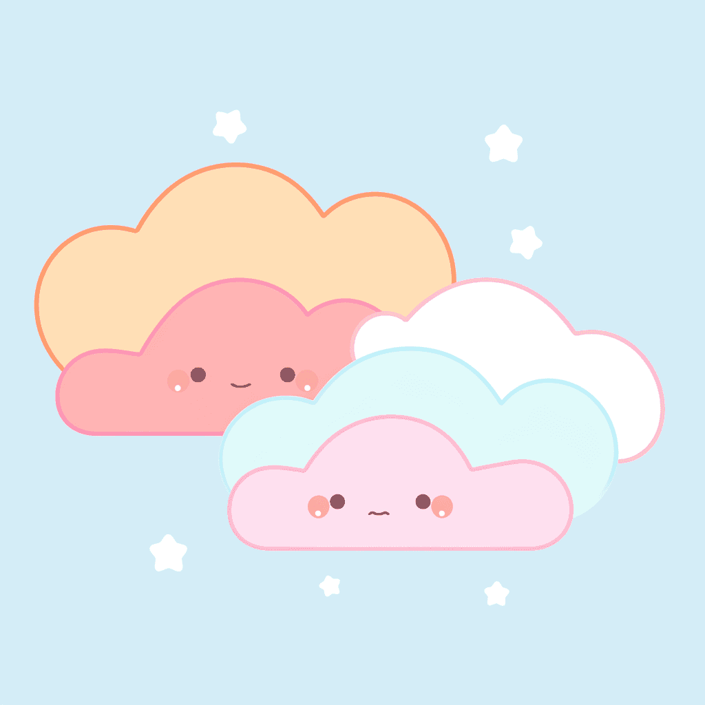 Cartoon Cloud Session original repeating artwork