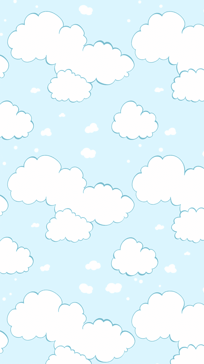 Cartoon Cloud Glow original repeating artwork