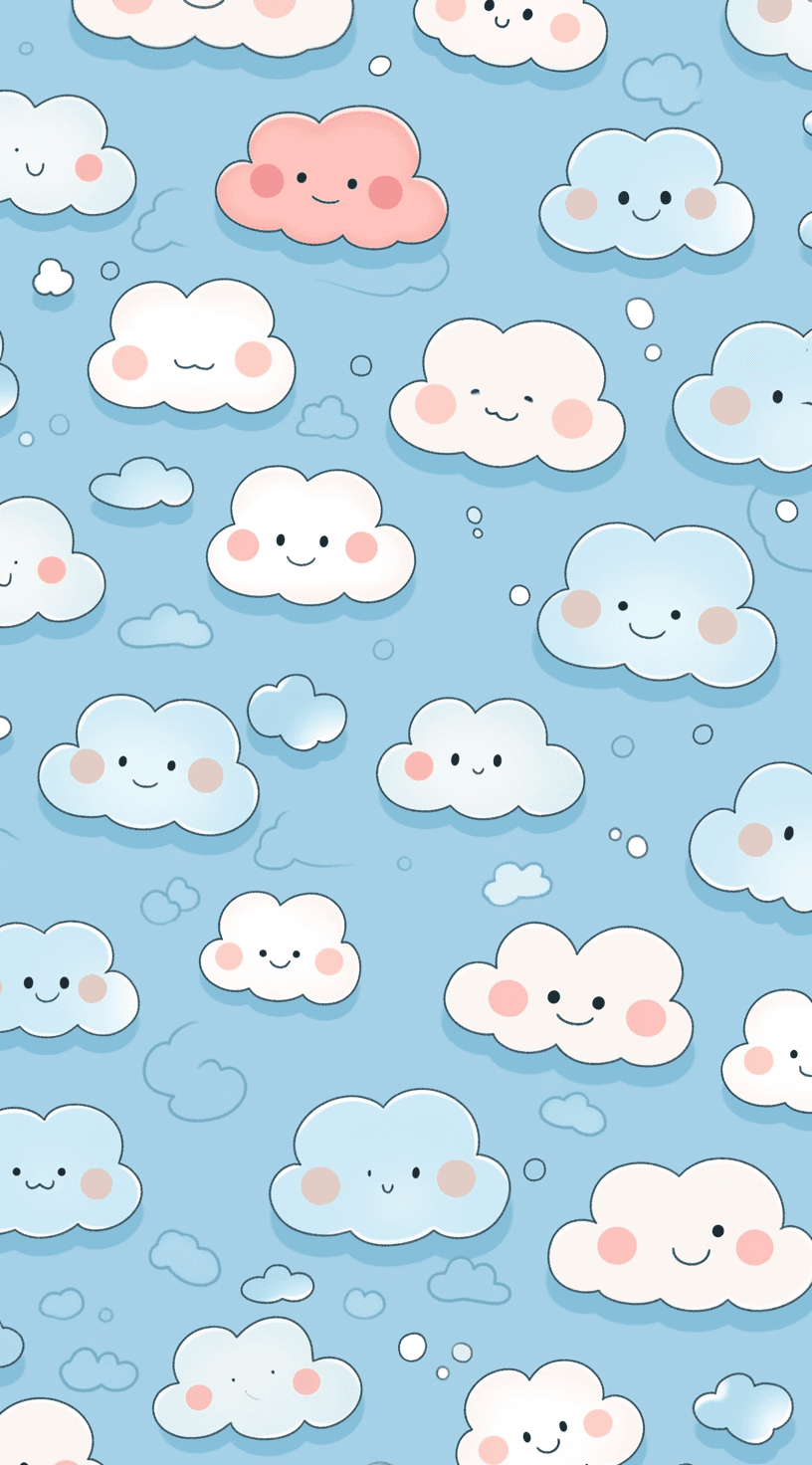 Cartoon Cloud Loop original repeating artwork