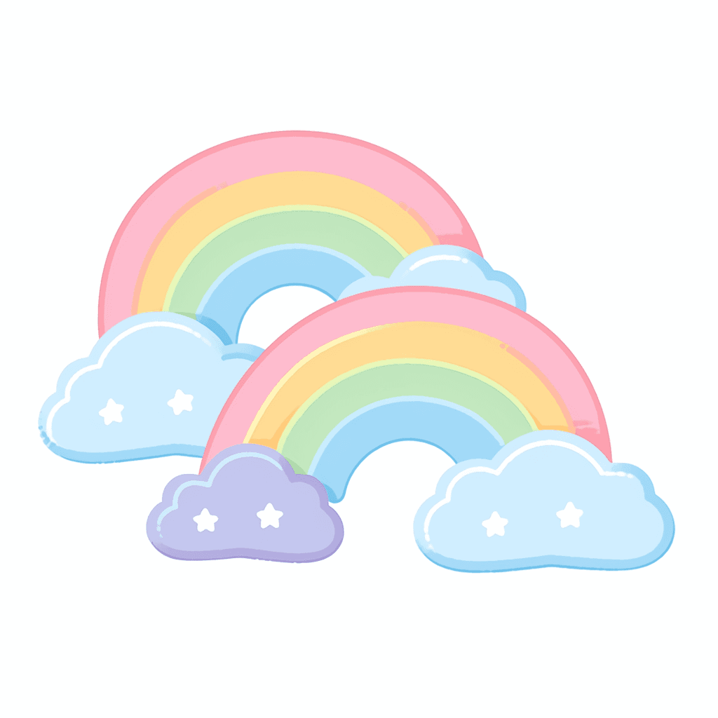 Cartoon Rainbow Rhythm original repeating artwork