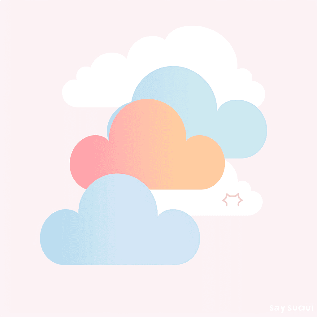 Cartoon Cloud Tune original repeating artwork