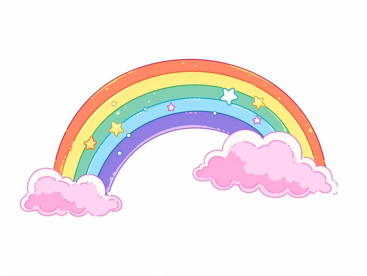 Cartoon Rainbow Rush original repeating artwork