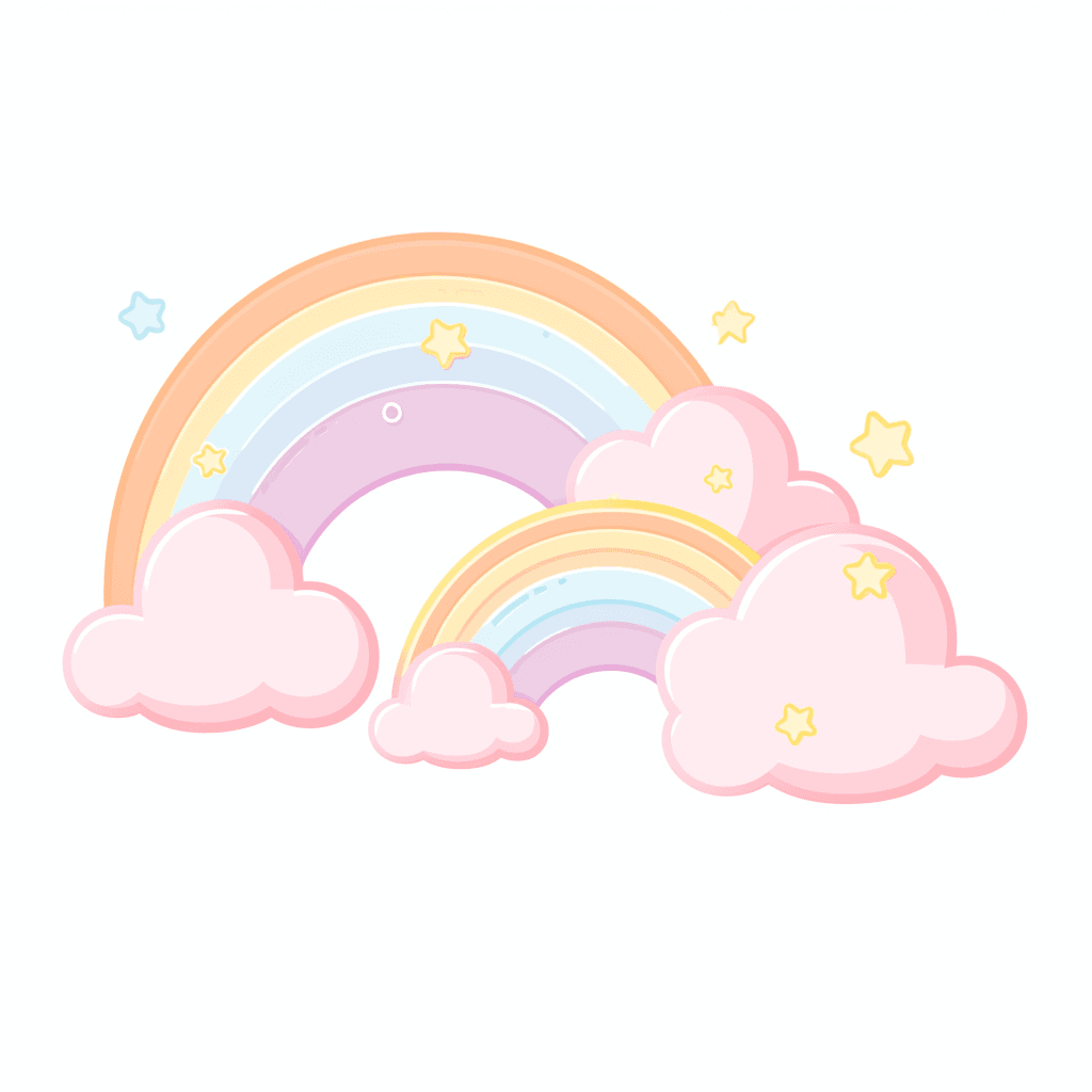 Cartoon Rainbow Bounce original repeating artwork