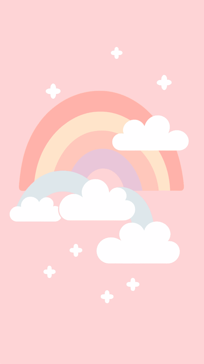 Cartoon Rainbow Beats original repeating artwork