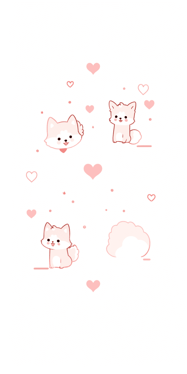 Cute Puppy Winter original repeating artwork