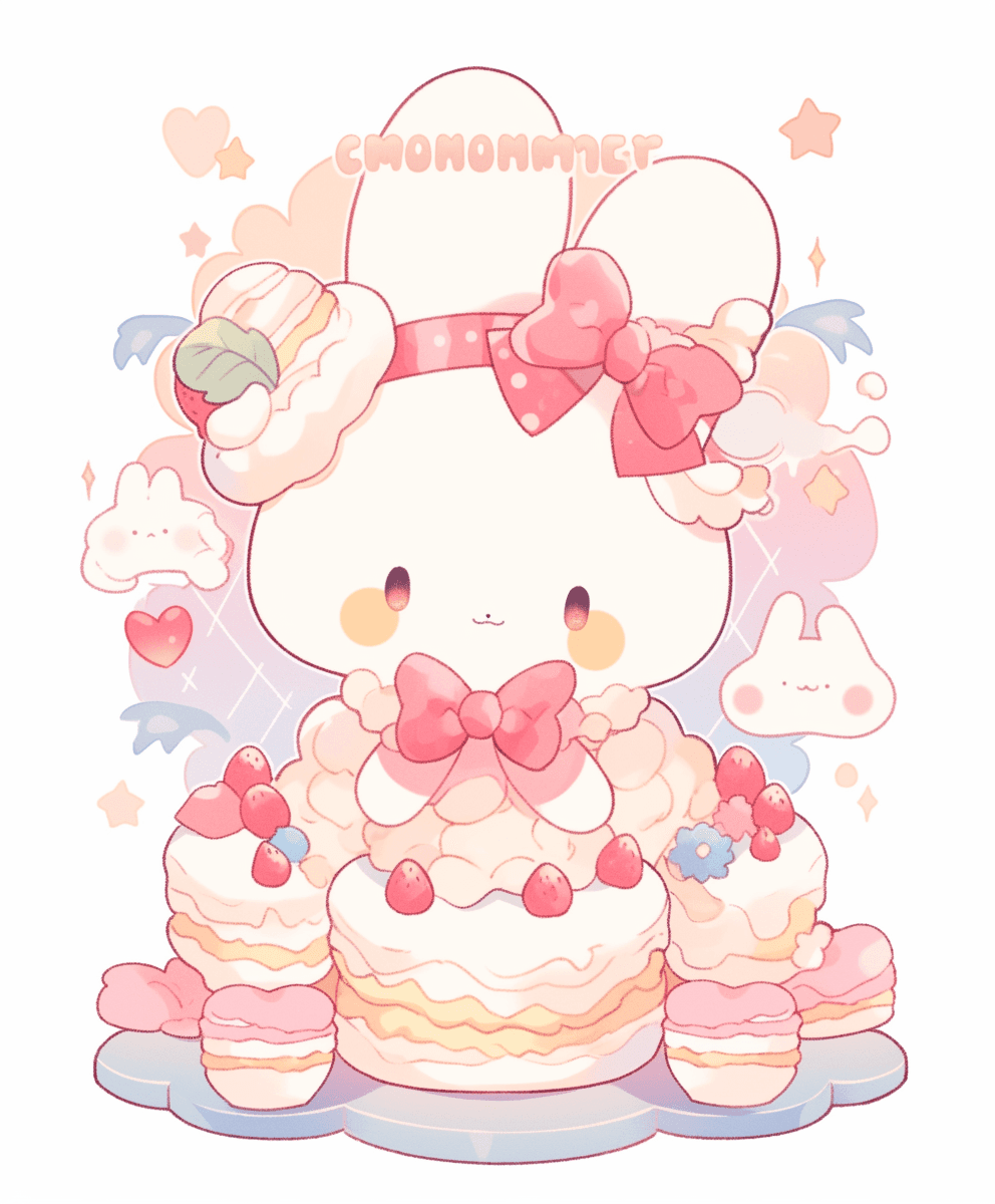 Cartoon Bunny Club original repeating artwork