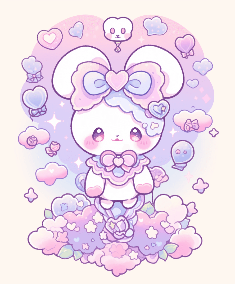 Cartoon Bunny Fair original repeating artwork