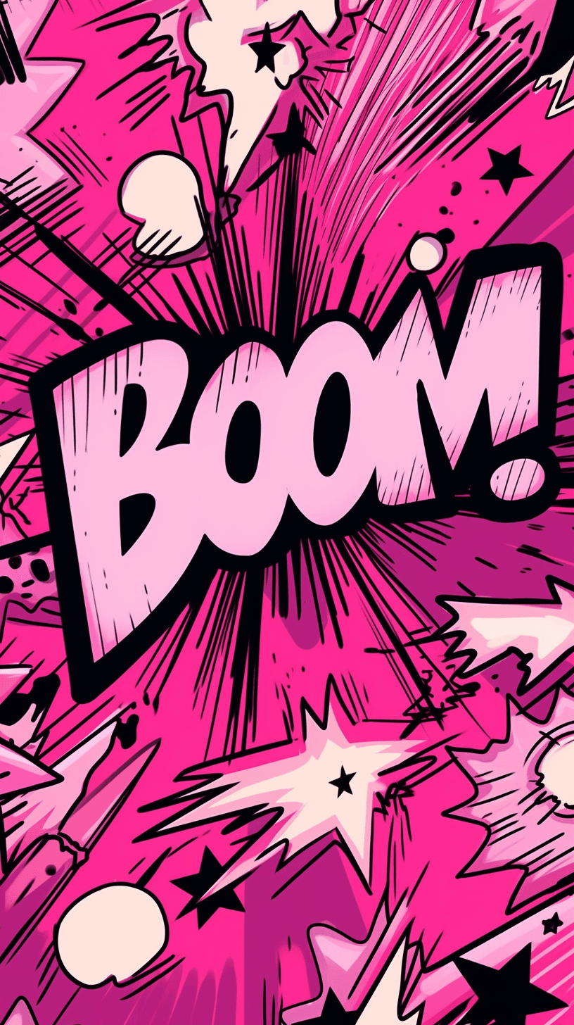 Pink Poster Crew original repeating artwork