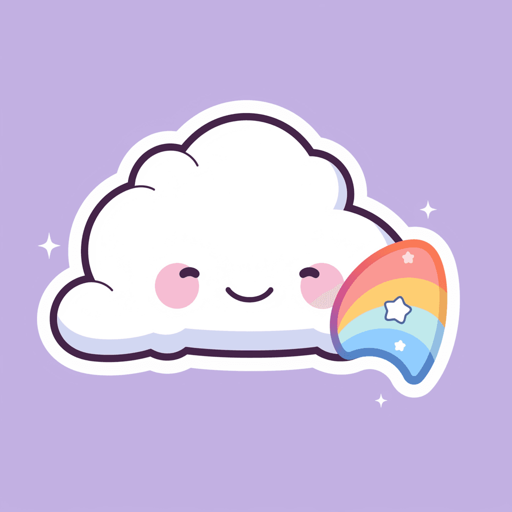 Cute Cloud Rush original repeating artwork