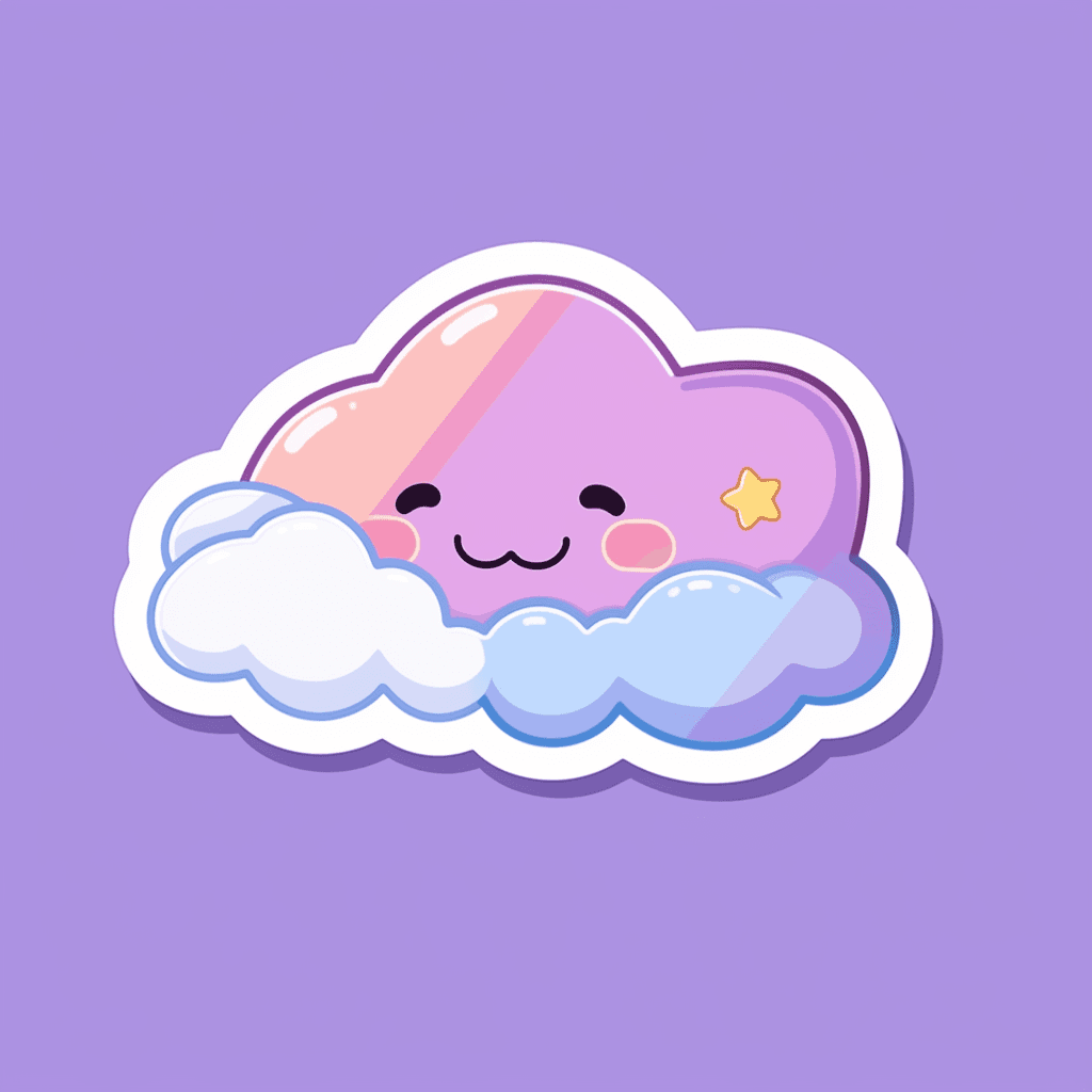 Cartoon Cloud Spark original repeating artwork