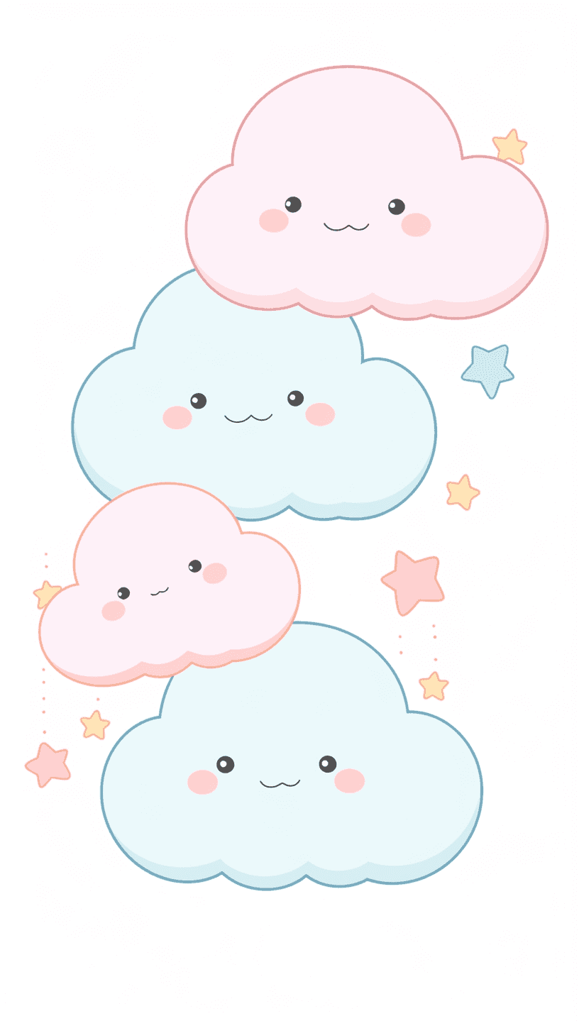 Cartoon Cloud Flip original repeating artwork