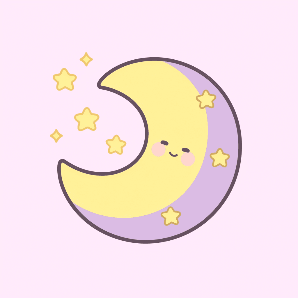 Moon Zip original repeating artwork