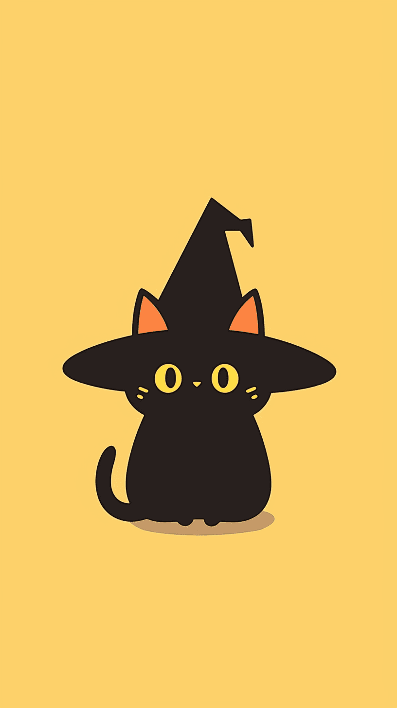 Halloween Cat Spin original repeating artwork