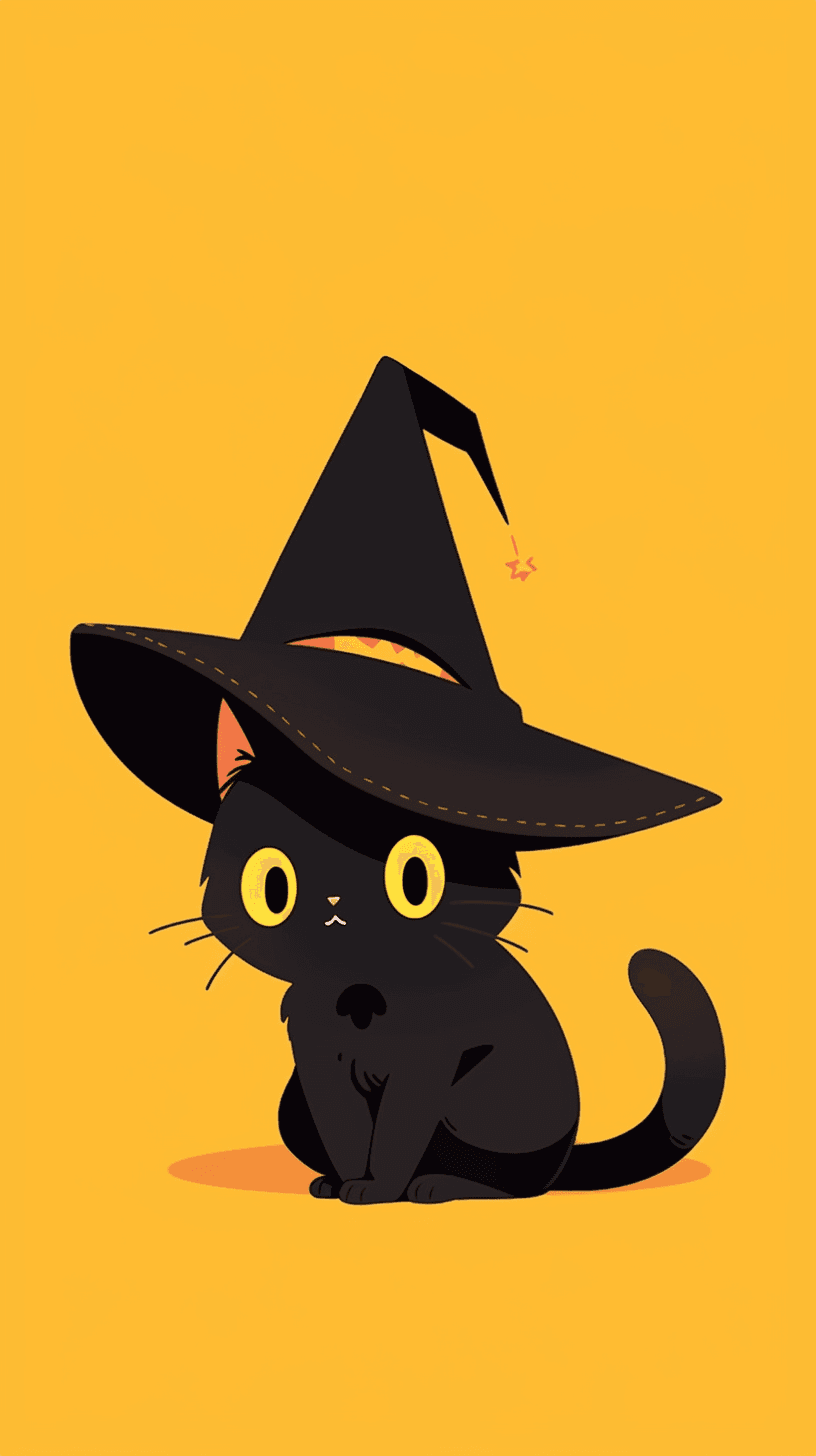 Halloween Cat Blast original repeating artwork