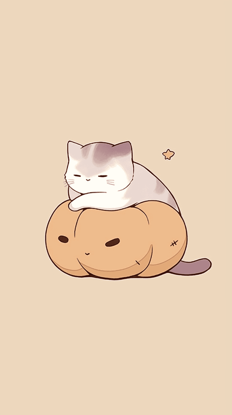 Halloween Cat Rhythm original repeating artwork