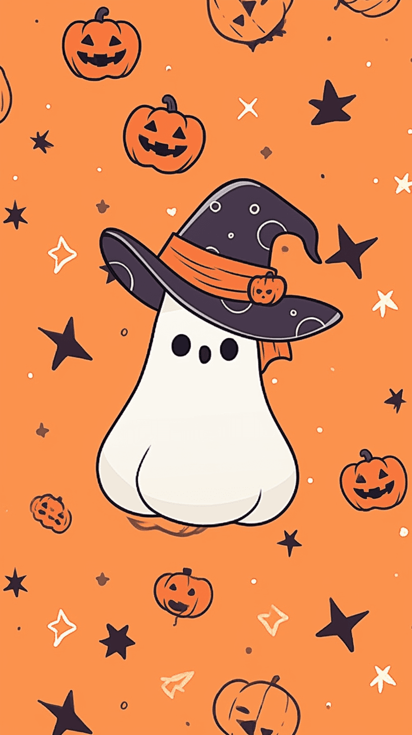 Halloween Ghost 1115 original repeating artwork