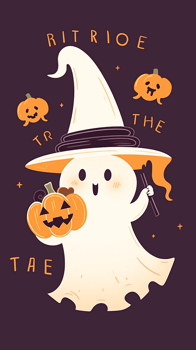 Halloween Ghost 1114 original repeating artwork