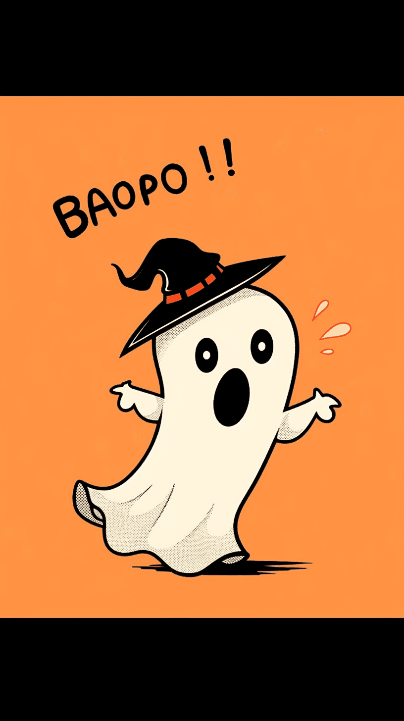 Halloween Ghost 737 original repeating artwork