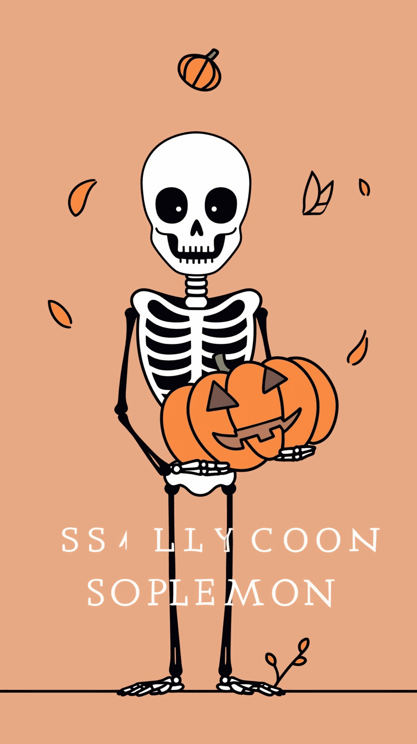 Halloween Skull Pop original repeating artwork