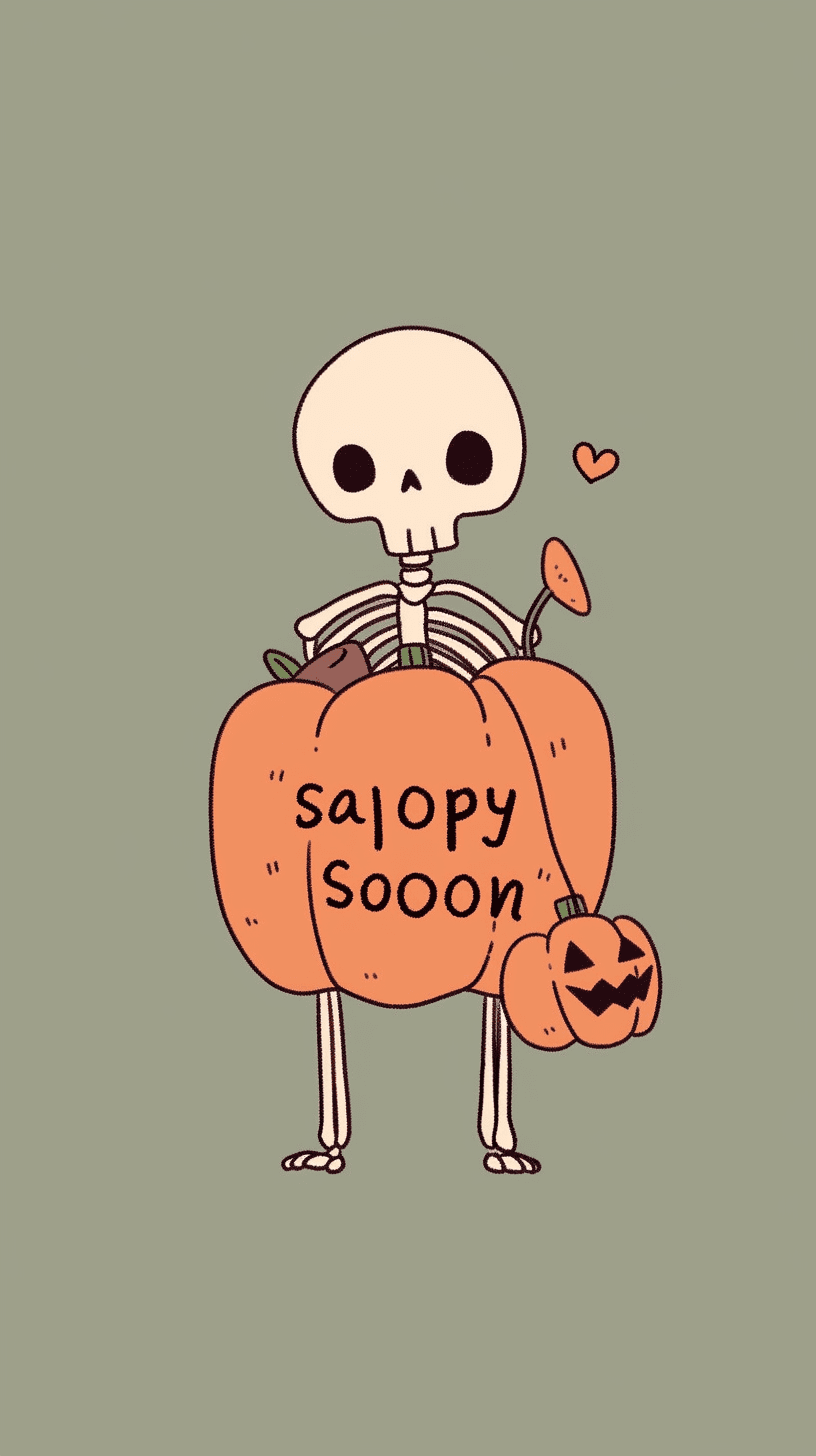 Halloween Skull Echo original repeating artwork