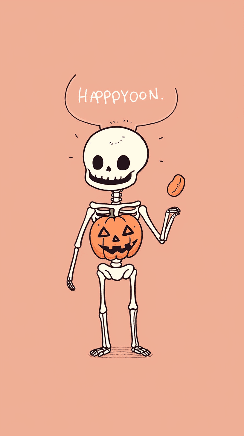 Halloween Skull Rhythm original repeating artwork
