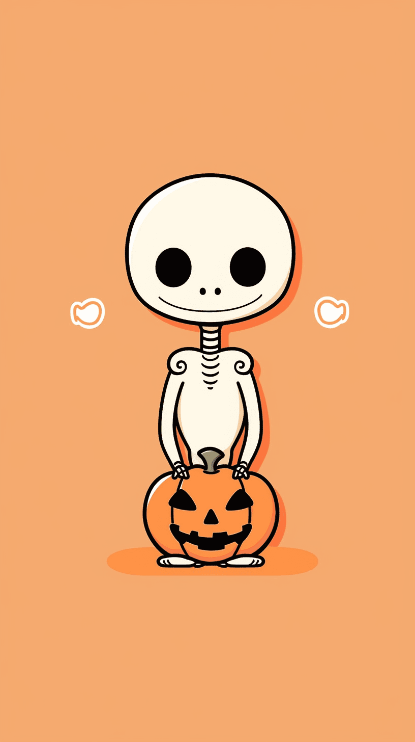 Halloween Skull Loop original repeating artwork