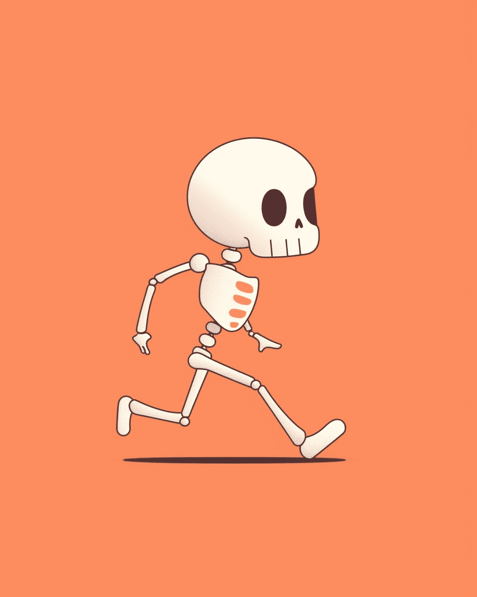 Halloween Skull Spin original repeating artwork