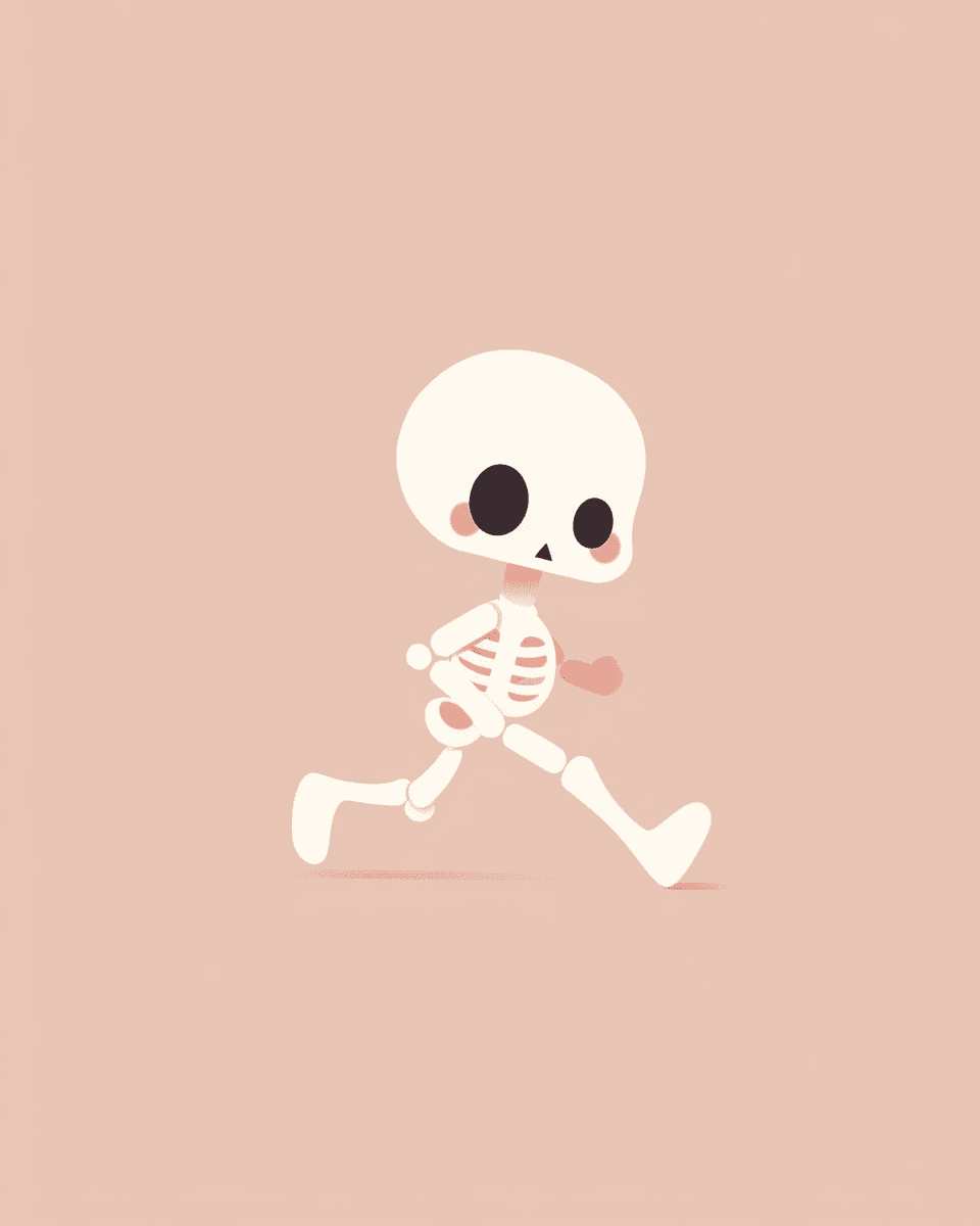 Halloween Skull Bounce original repeating artwork