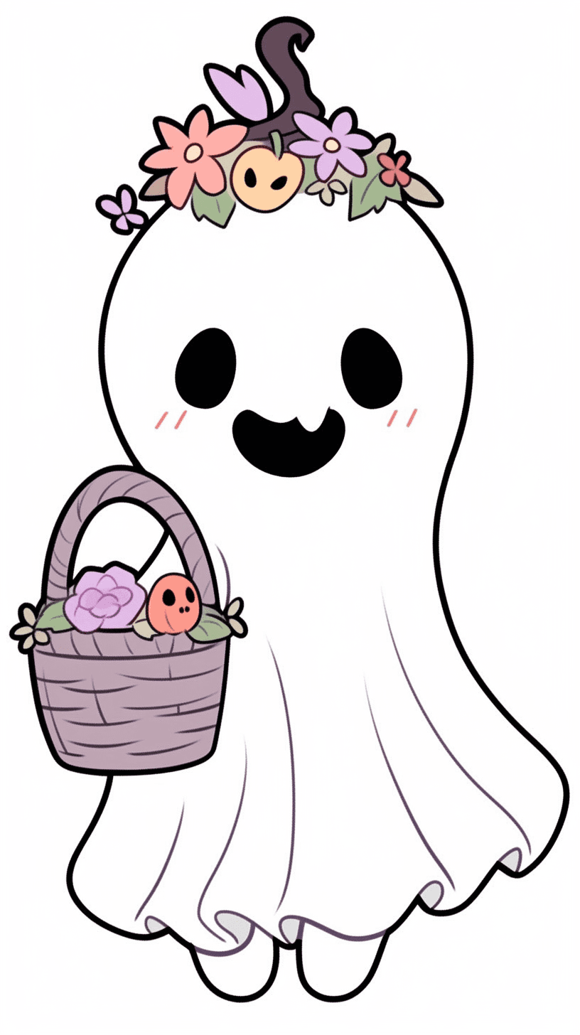 Halloween Ghost 1262 original repeating artwork