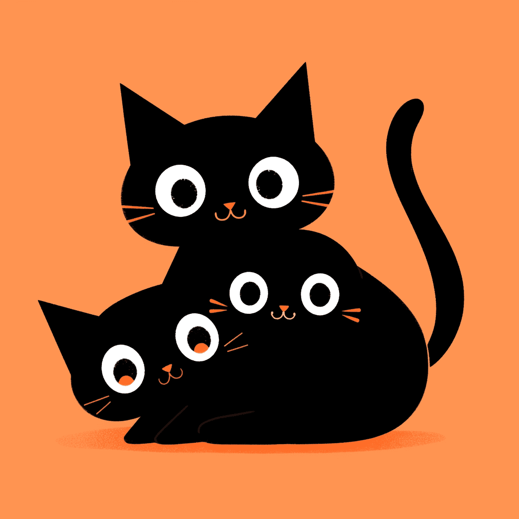 Halloween Cat Shine original repeating artwork