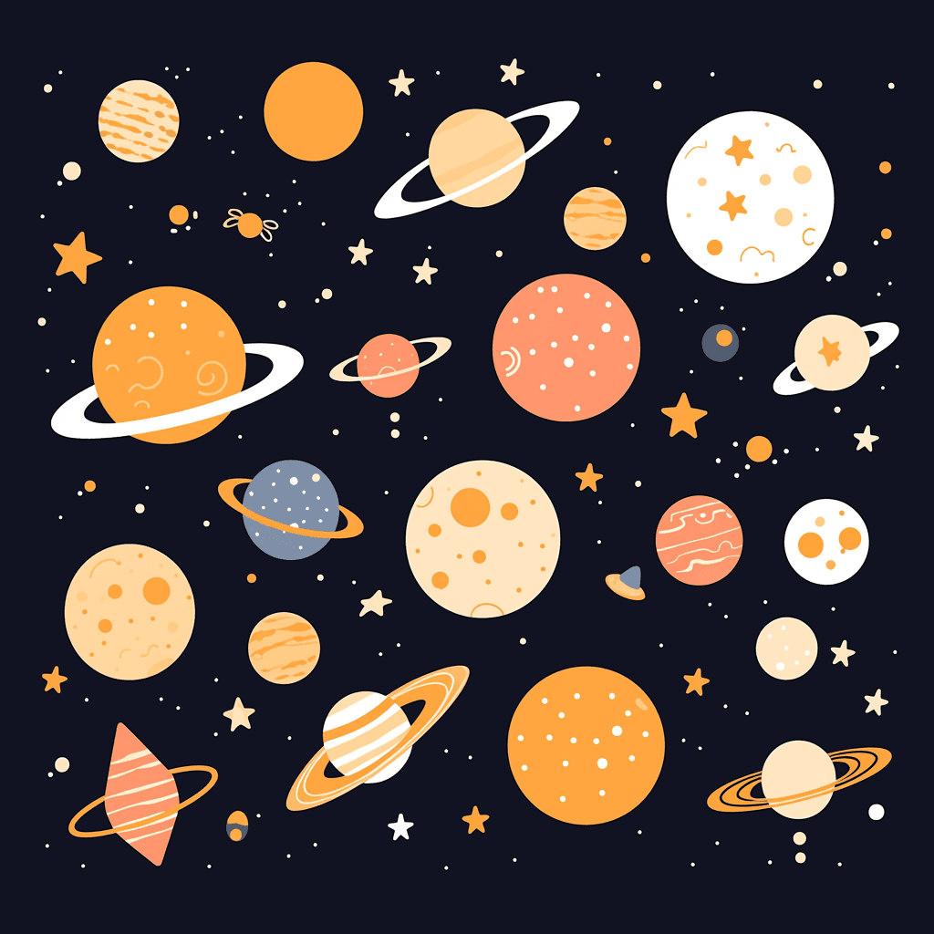 Cosmic Print original repeating artwork