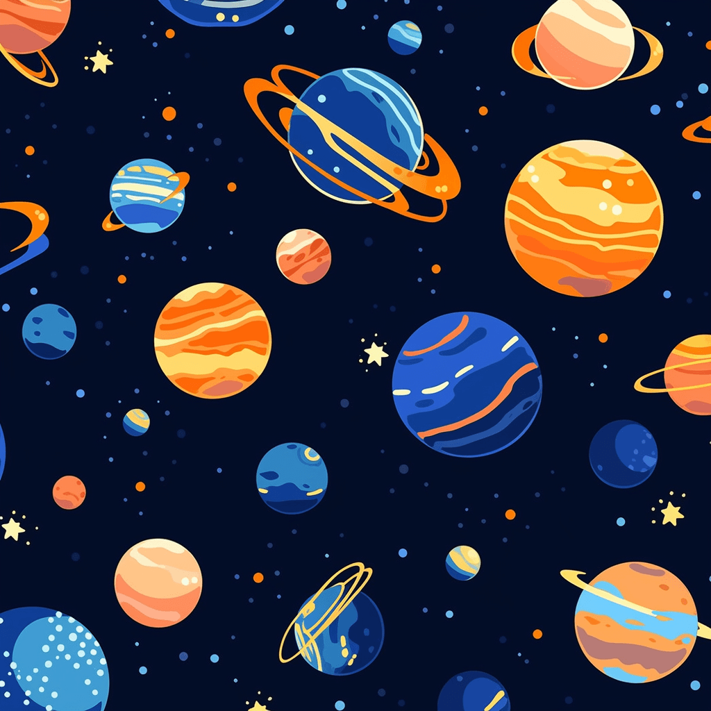Cosmic Silver original repeating artwork