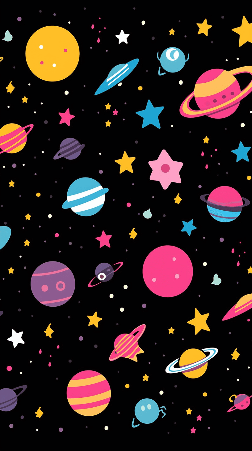 Cosmic Road original repeating artwork