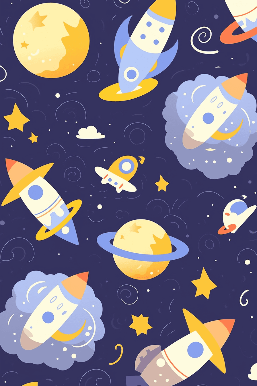 Rocket Crew original repeating artwork