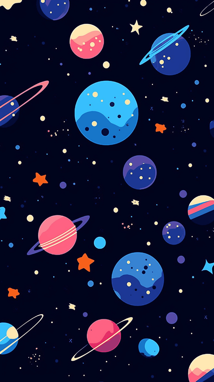 Cosmic Autumn original repeating artwork