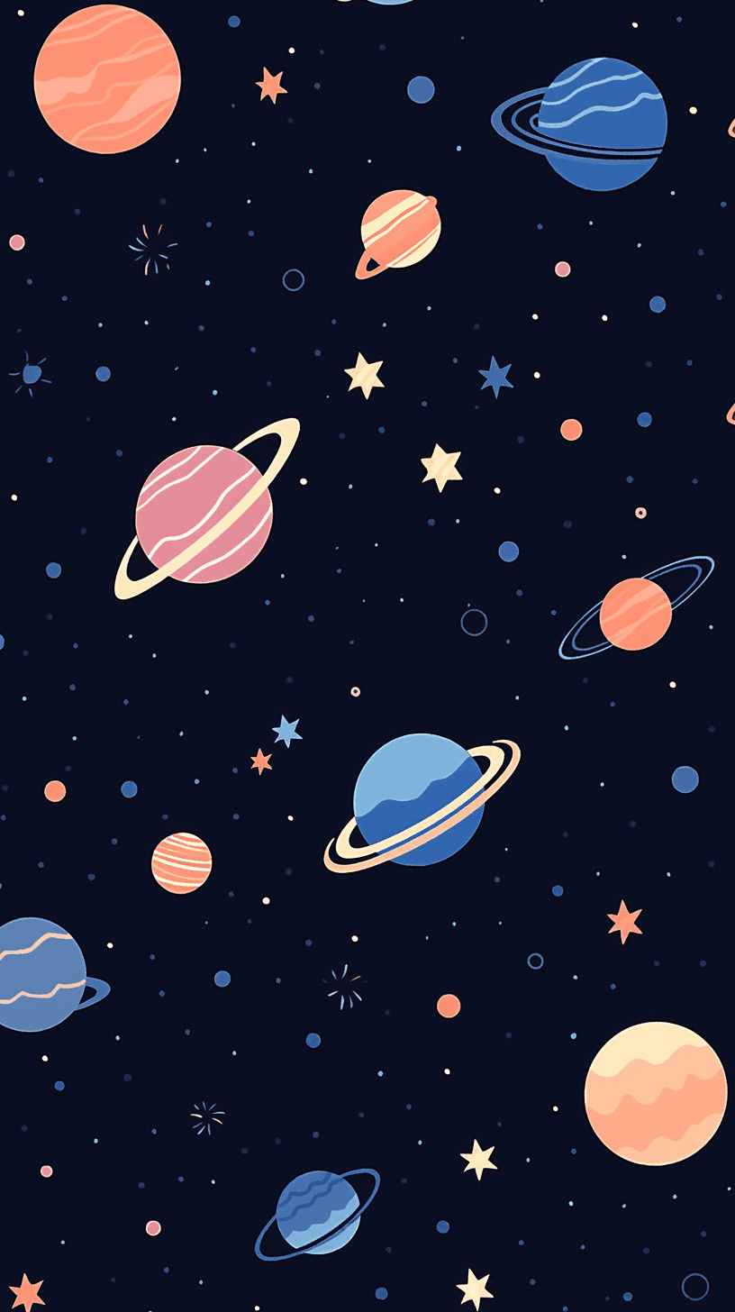 Cosmic Coast original repeating artwork